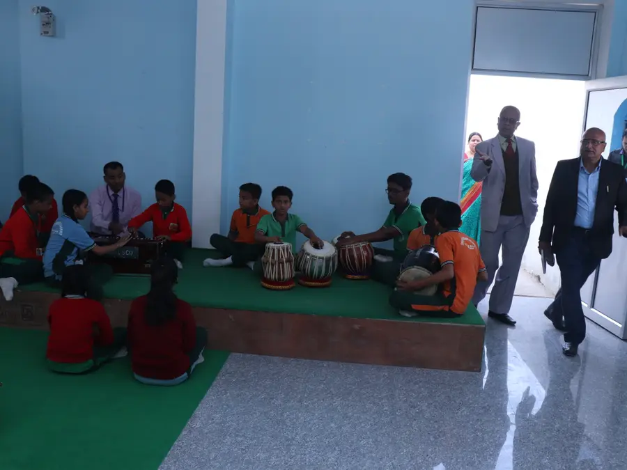 The music room — tabla and harmonium practice