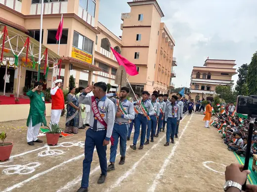The march past on the ground