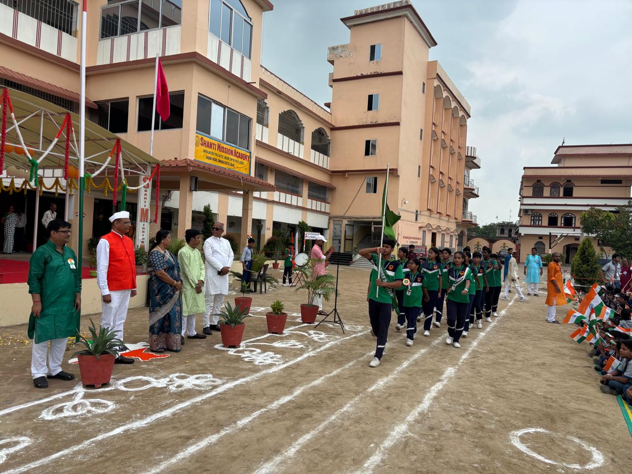 Students marching in